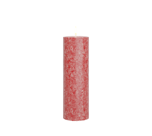 Фото Свеча Интерьерная Pillar Crystal 22х7 Красный