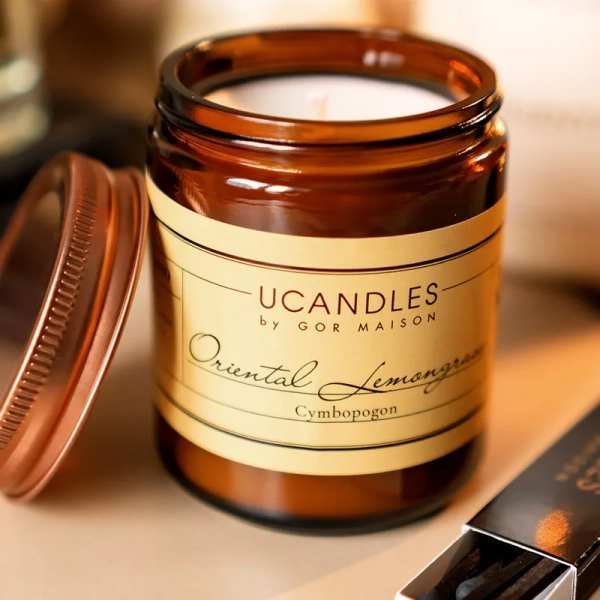 Свеча Лемонграсс Oriental Lemongrass Essential Collection 190г — Ucandles by Maison Gor