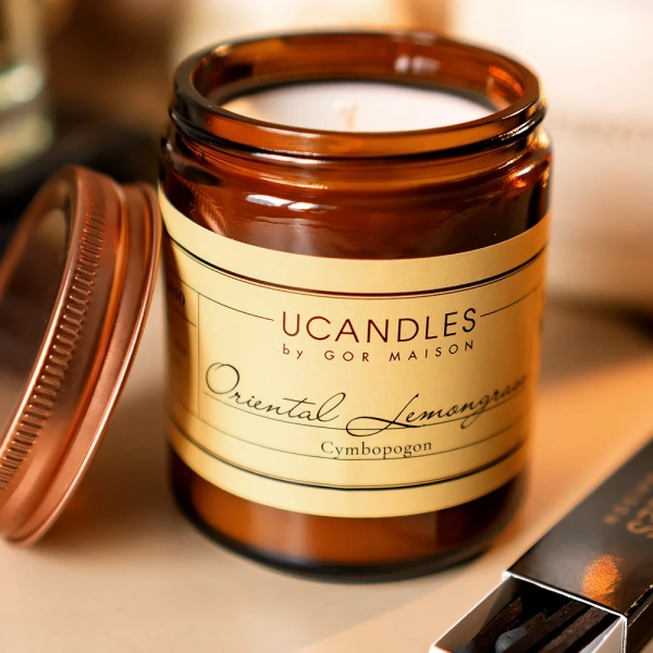Свеча Лемонграсс Oriental Lemongrass Essential Collection 190г — Ucandles by Maison Gor
