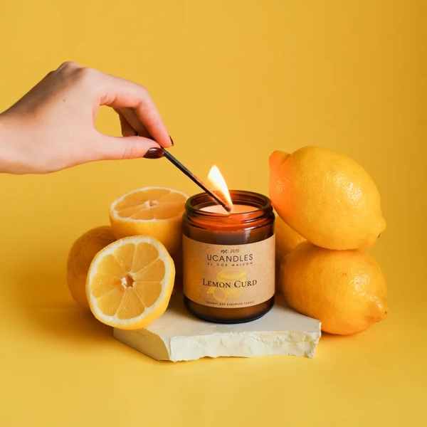 Свеча Лимонный Курд Lemon Curd Essential Collection 190г — Ucandles by Maison Gor